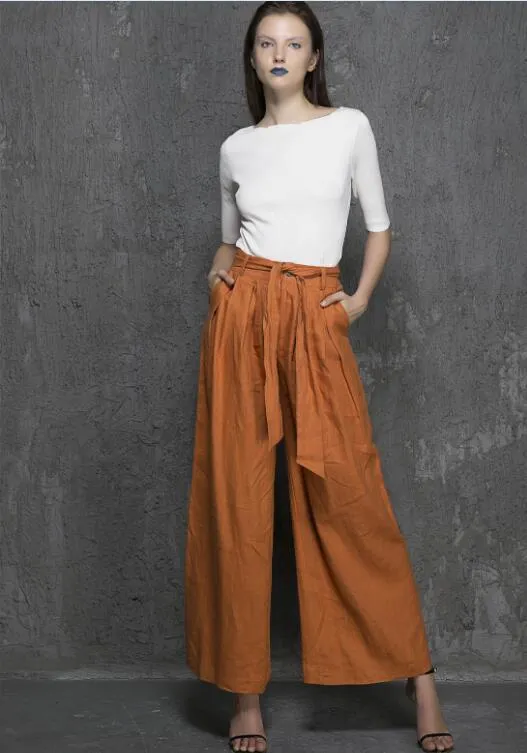 Linen pants woman, Blue palazzo pants, blue linen pants, Wide leg pants women, palazzo pants 1924