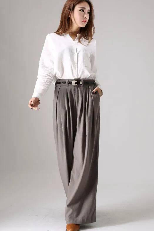 Linen pants woman, Blue palazzo pants, blue linen pants, Wide leg pants women, palazzo pants 1924