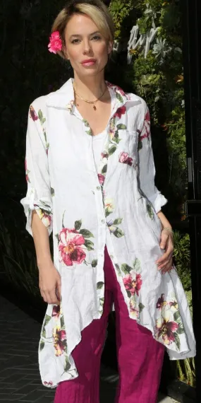 Livia Floral Linen Tunic