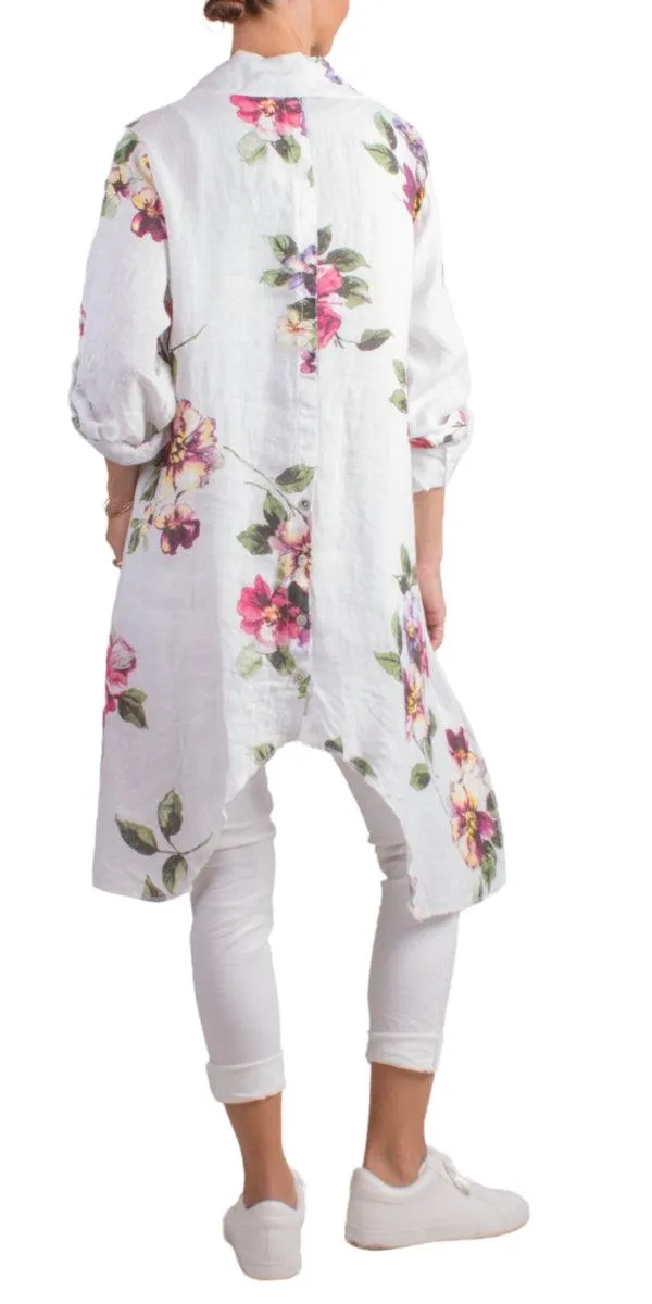 Livia Floral Linen Tunic