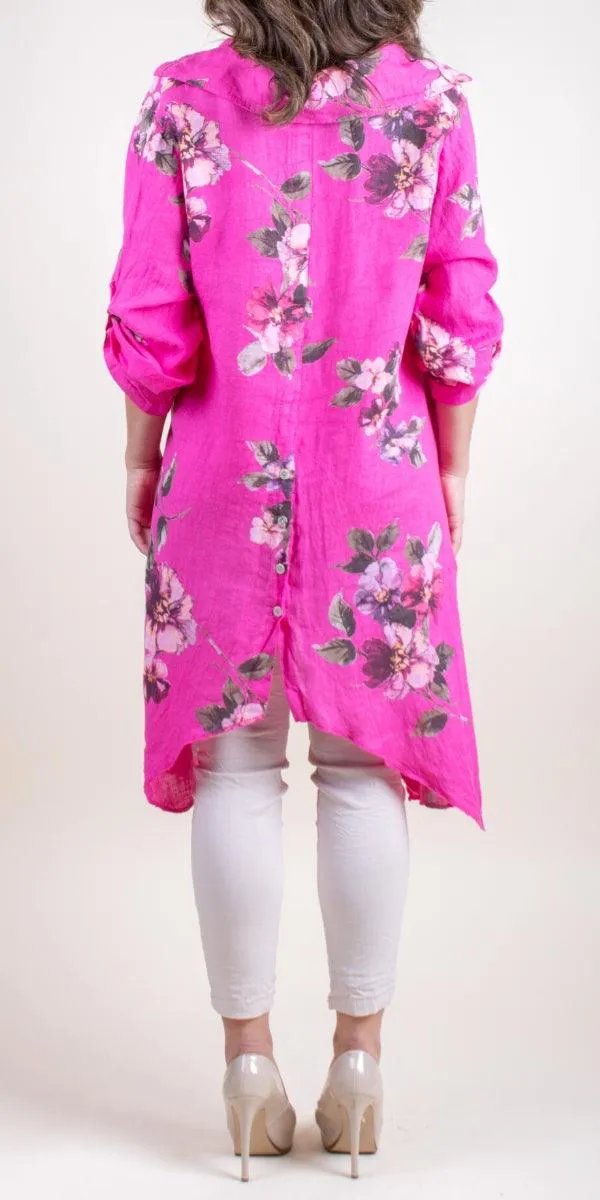 Livia Floral Linen Tunic