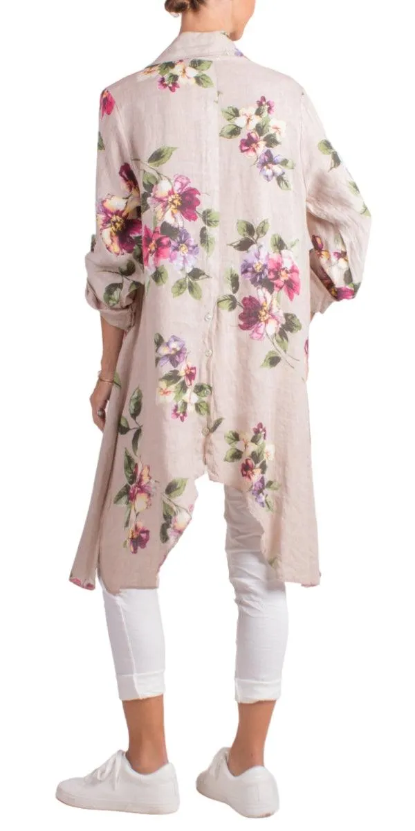 Livia Floral Linen Tunic