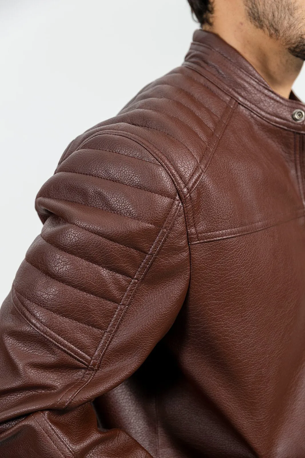 Logan Mens Vegan Faux Leather Jacket