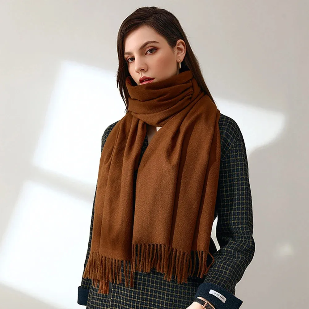 Luxury Brand Winter Soft Warm Cashmere Scarf for Women Wool Scarves Autumn Poncho Men's Womens Pashmina Female Foulard Bufanda