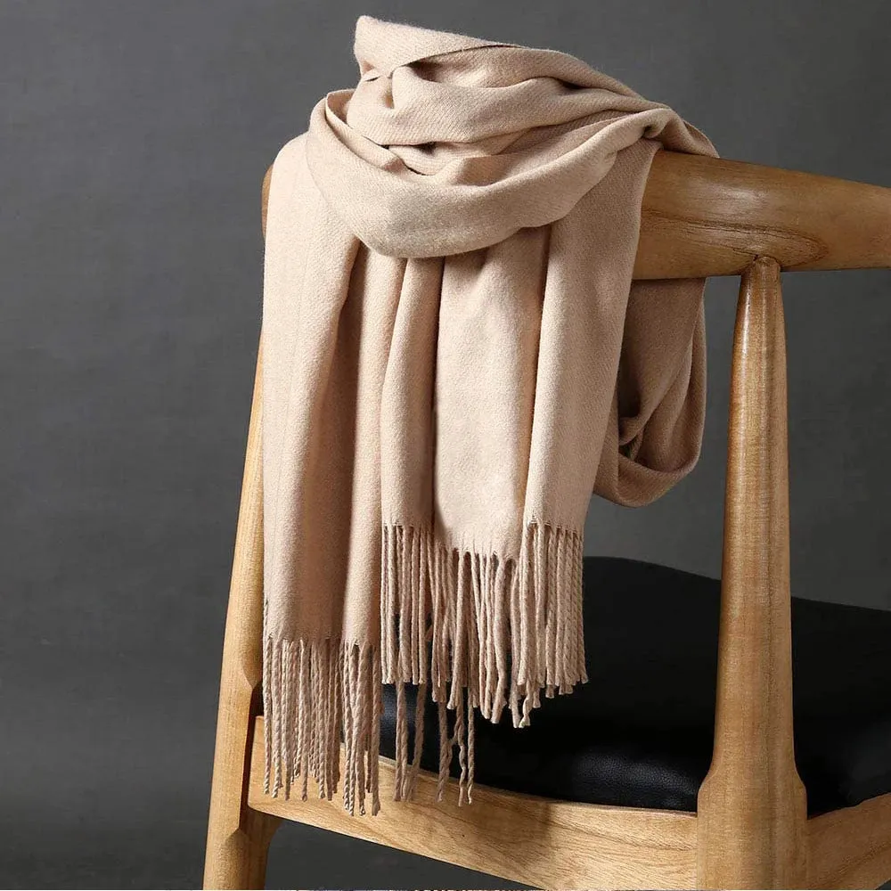 Luxury Brand Winter Soft Warm Cashmere Scarf for Women Wool Scarves Autumn Poncho Men's Womens Pashmina Female Foulard Bufanda