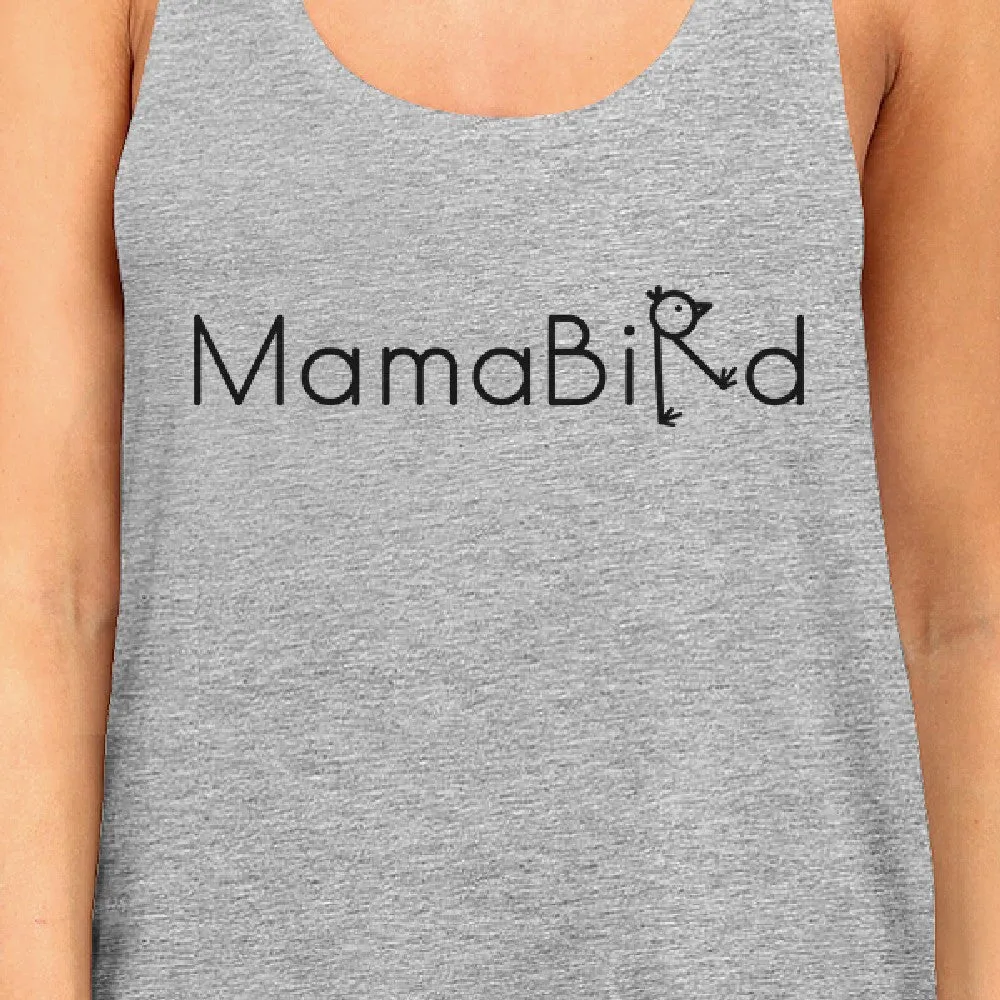 MamaBird Women's Gray Sleeveless Tank Top Simple Letter Printed