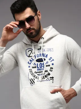 Men White Solid Sweatshirt