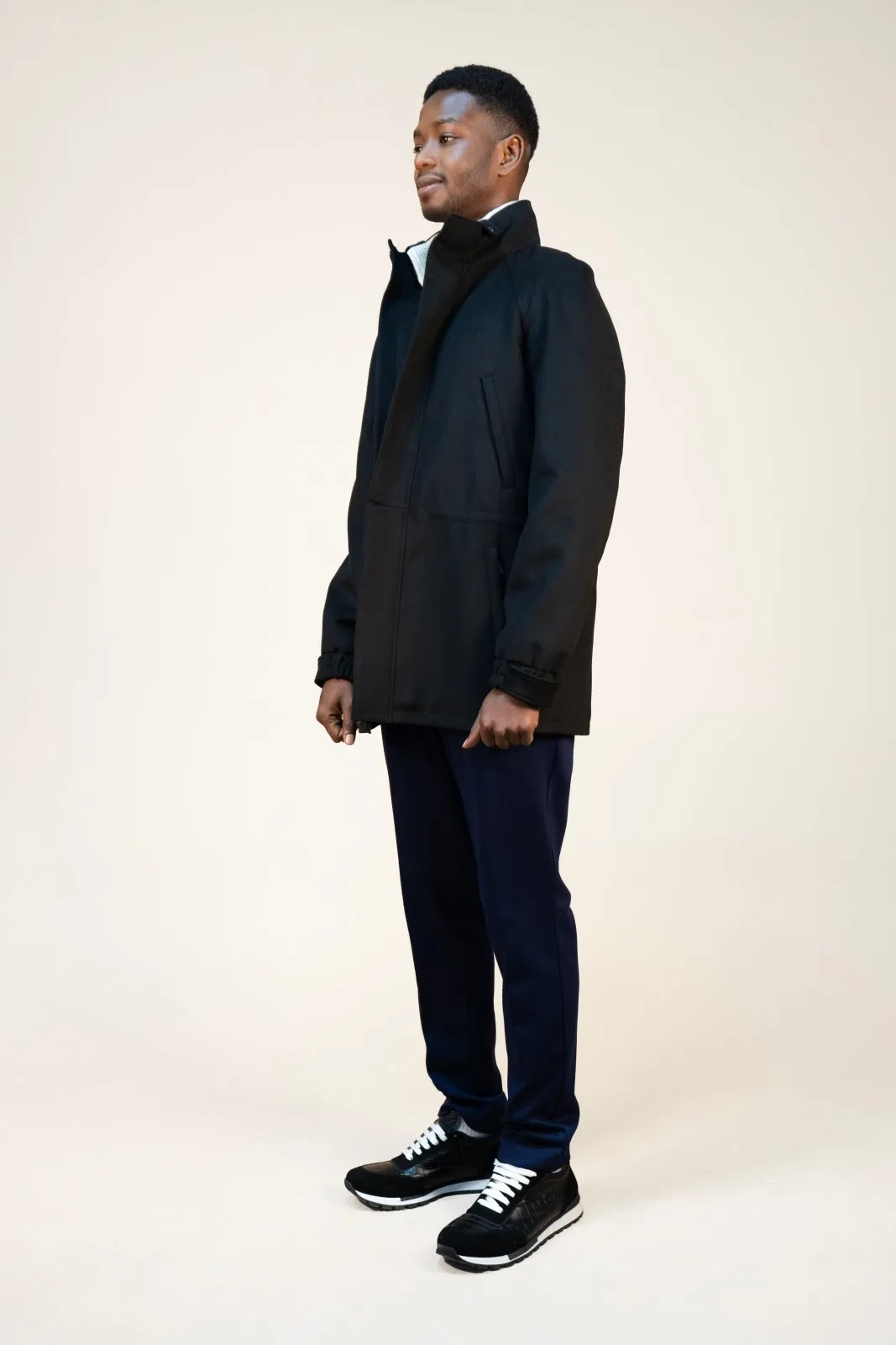 Midnight Black Wool Jacket