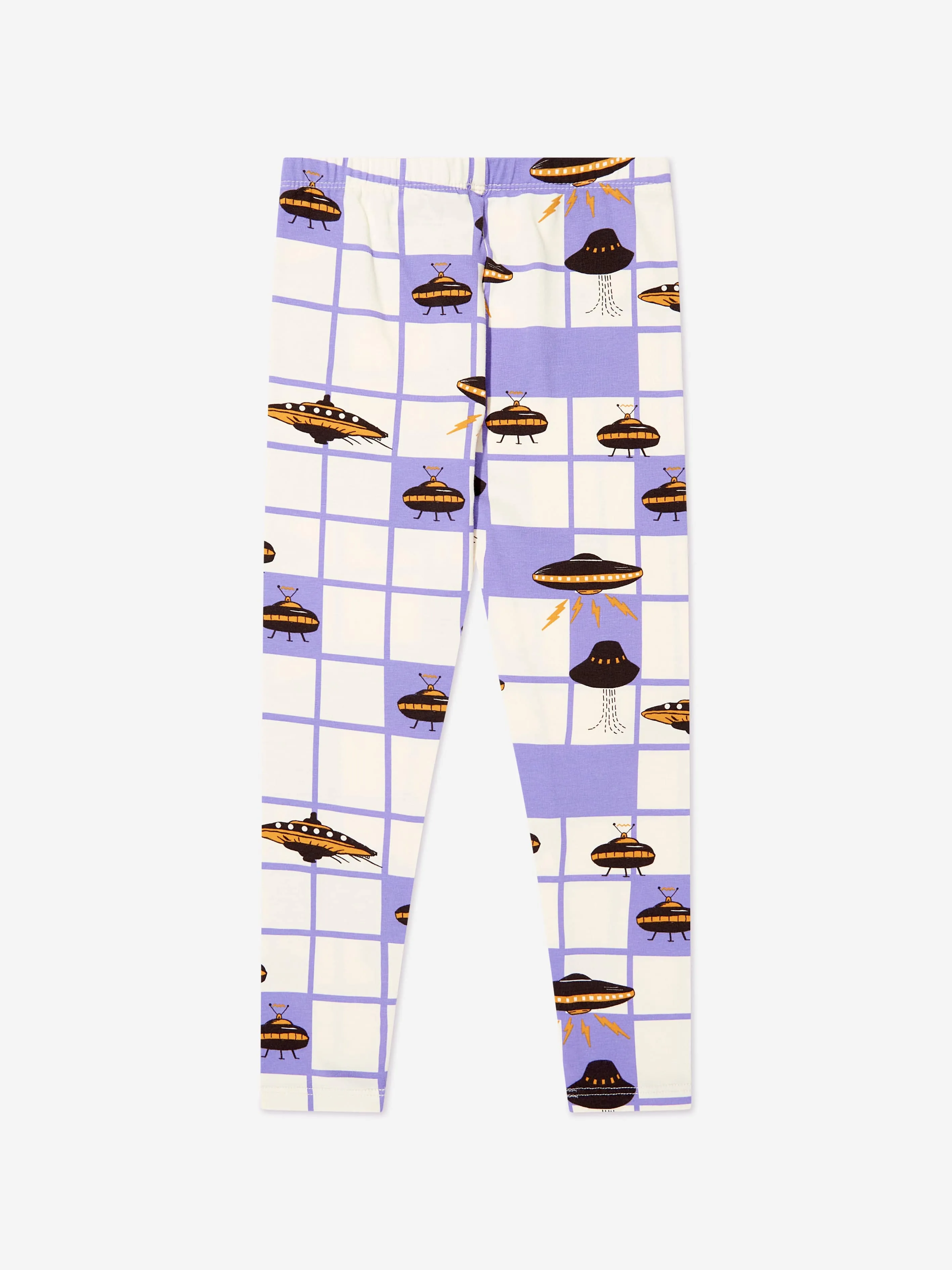 Mini Rodini Kids Organic Cotton UFO Leggings in Purple