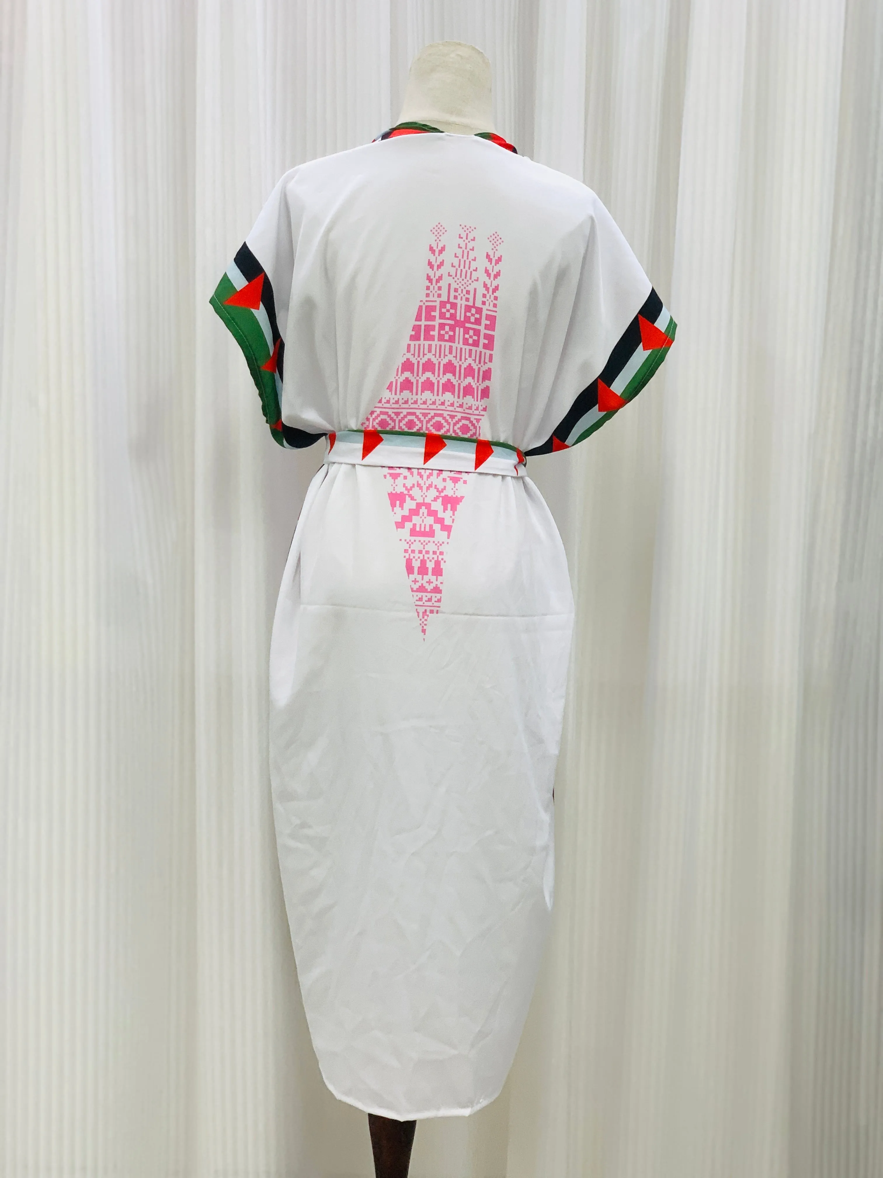 MY020  Palestinian print jacket long sleeveless