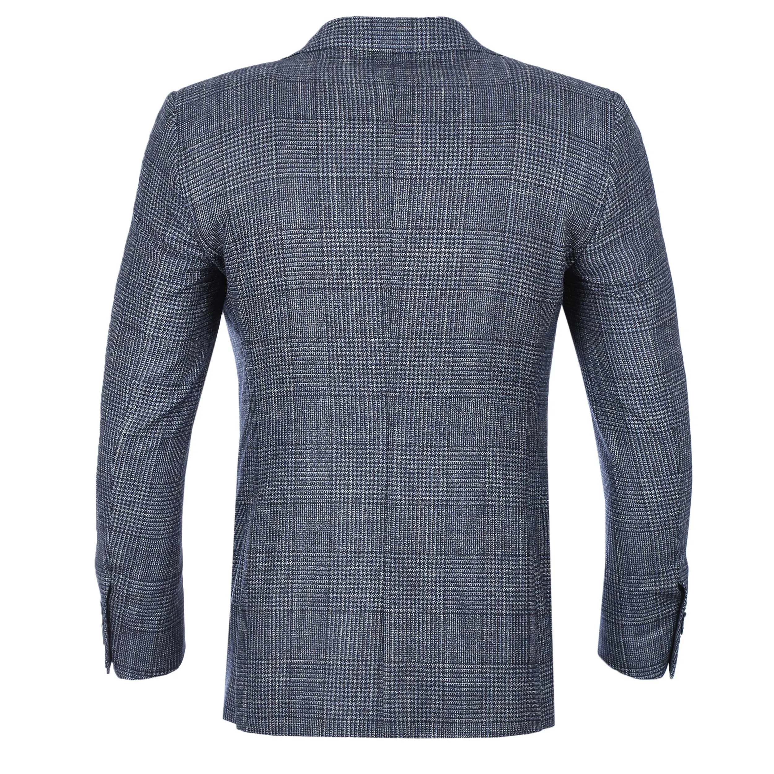 Norton Barrie Bespoke Jacket in Navy Check Lora Piana 8838