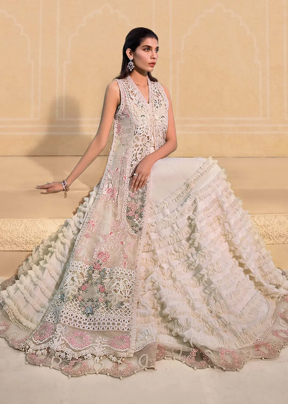 Off White Embroidered Suit - Maria B - Mbroidered Heritage Edition - BD-2604