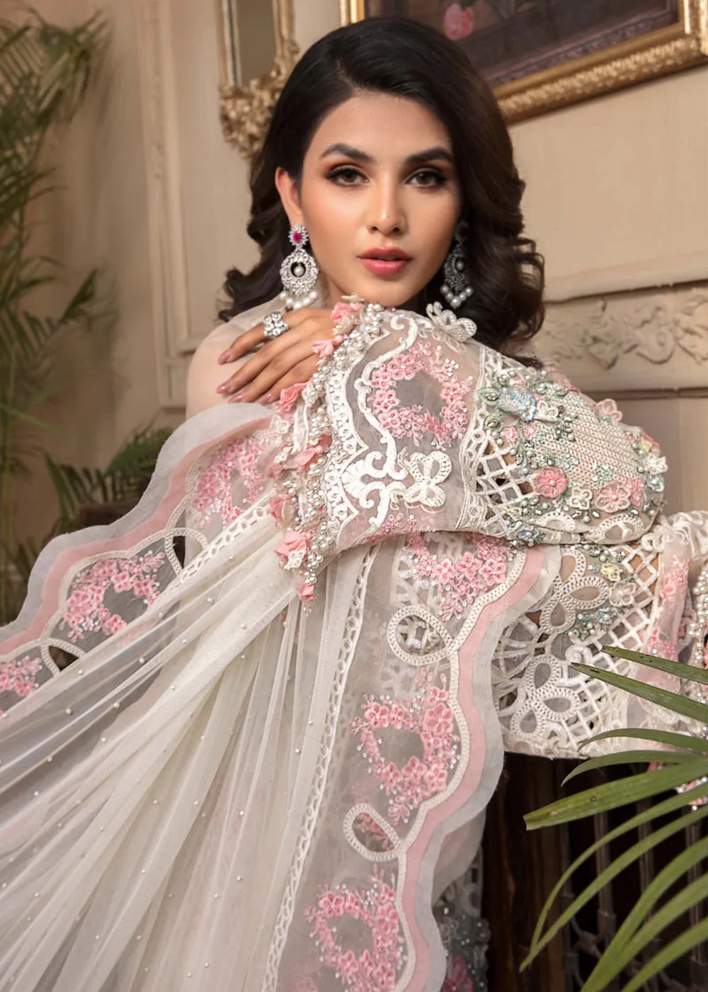 Off White Embroidered Suit - Maria B - Mbroidered Heritage Edition - BD-2604