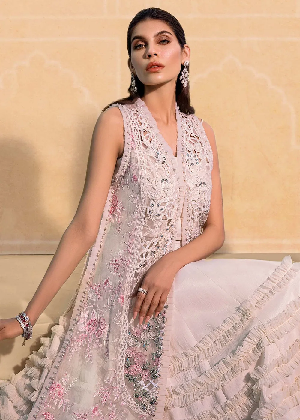 Off White Embroidered Suit - Maria B - Mbroidered Heritage Edition - BD-2604