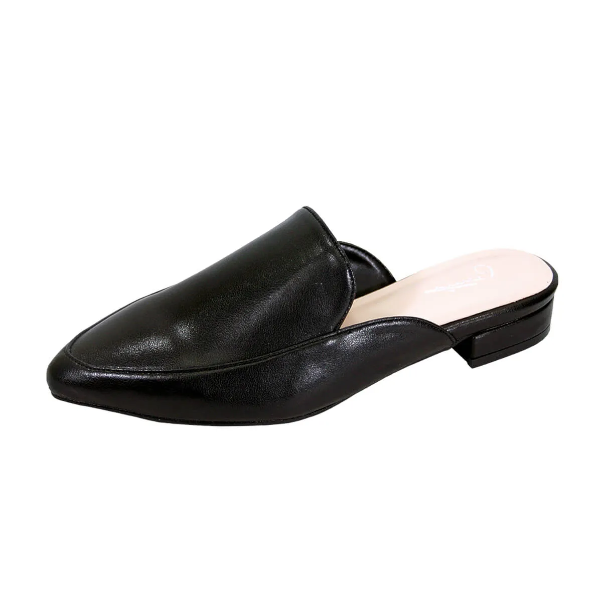 PEERAGE Maggie Women's Wide Width Dress Casual Leather Mules