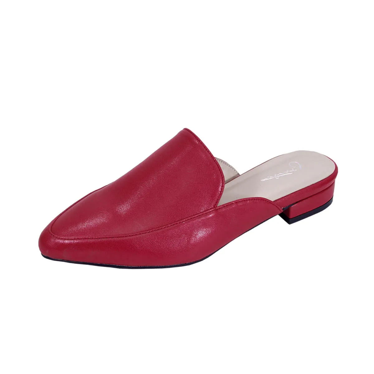 PEERAGE Maggie Women's Wide Width Dress Casual Leather Mules