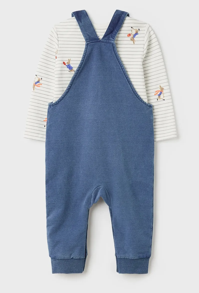 Peter Rabbit Wilbur Organically Grown Cotton Overall Set