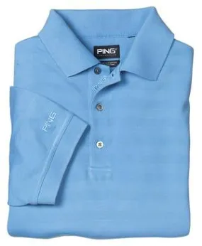 PING COLLECTION - DRY-FIBER DYNAMICS Pique Jacquard Textured Sport Shirt with UV Protectio