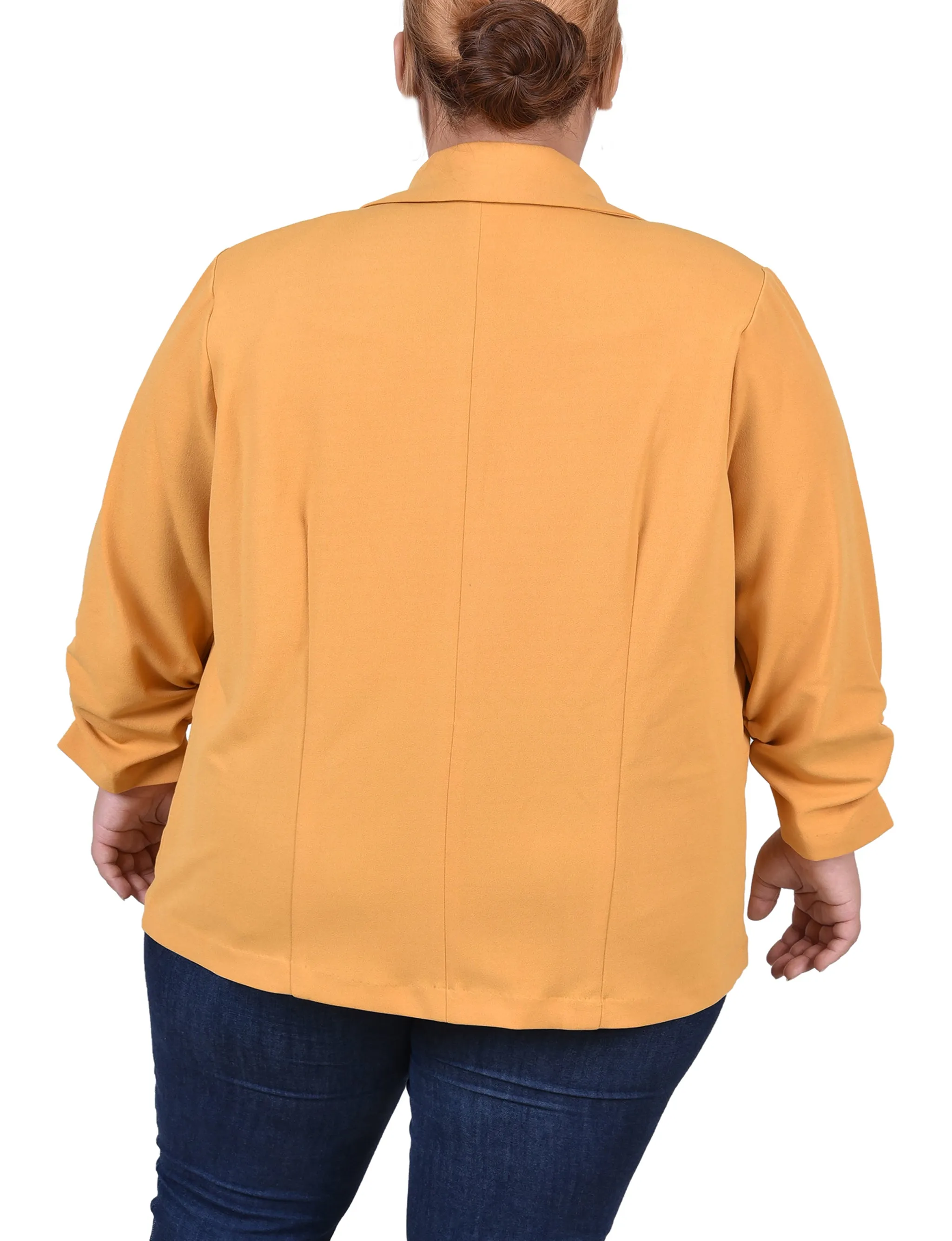 Plus Size Long Sleeve Scuba Crepe Jacket