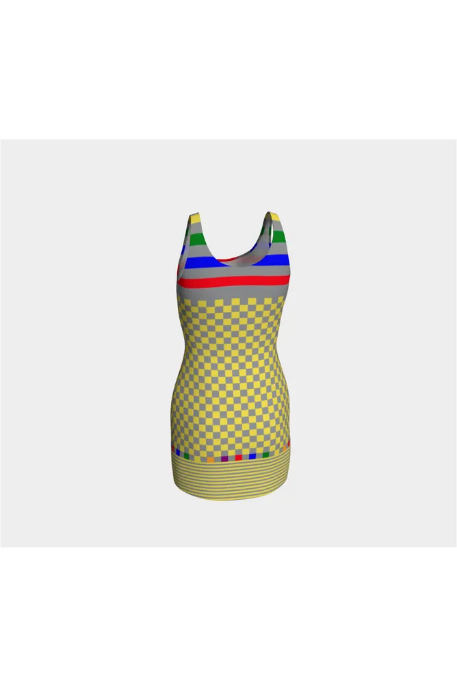 Rainbow Accented Bodycon Dress