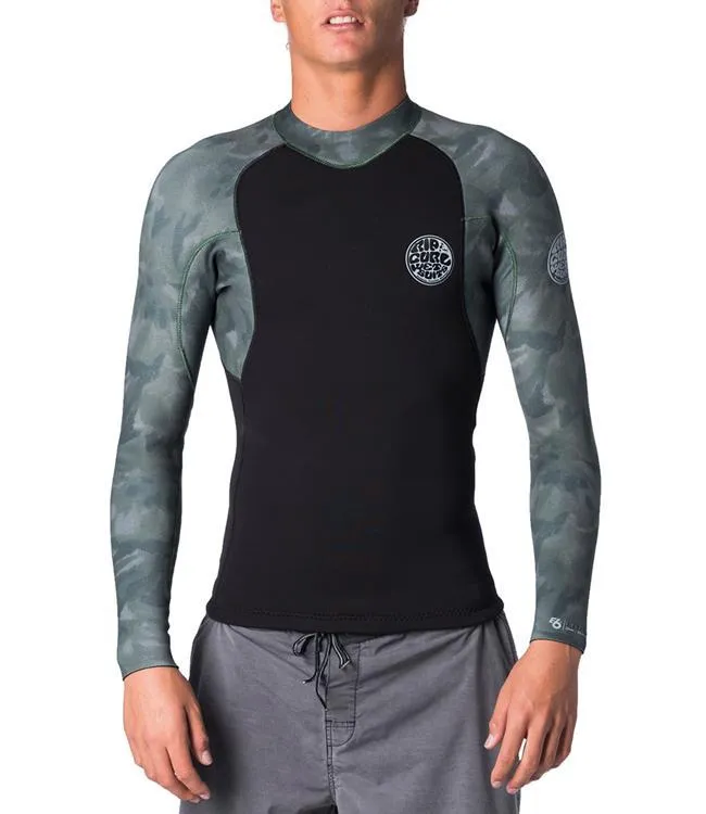 Ripcurl E-Bomb Mens 1.5mm Heater Top (2019) - Camo