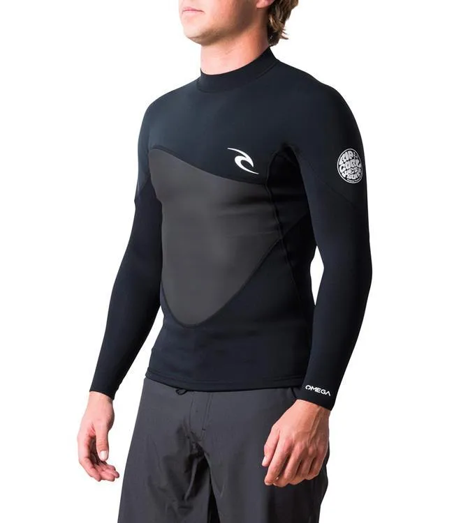 Ripcurl Omega Mens Heater Top (2019) - Black