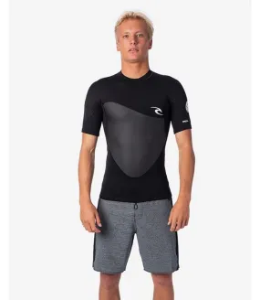 Ripcurl Omega Short Sleeve Heater Top (2021) - Black