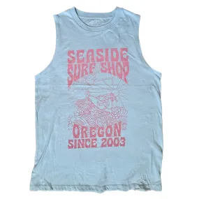 Seaside Surf Women's Pink Daze Tank - Chill Blue