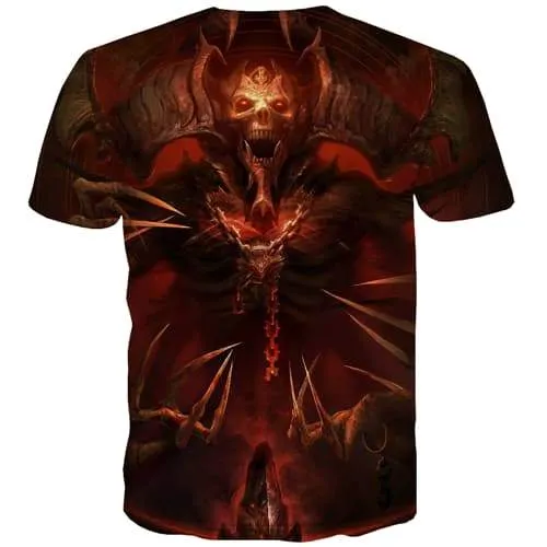 Skull T-shirt Men Terror T-shirts 3d Cosplay Tshirts Novelty Funny Tshirt Anime Anime Costume Tshirt Printed Short Sleeve