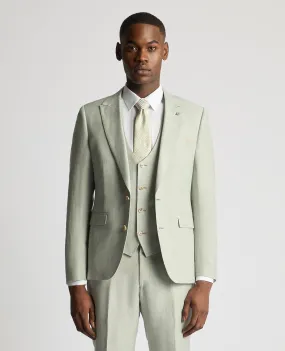 Slim Fit Linen-Blend Suit