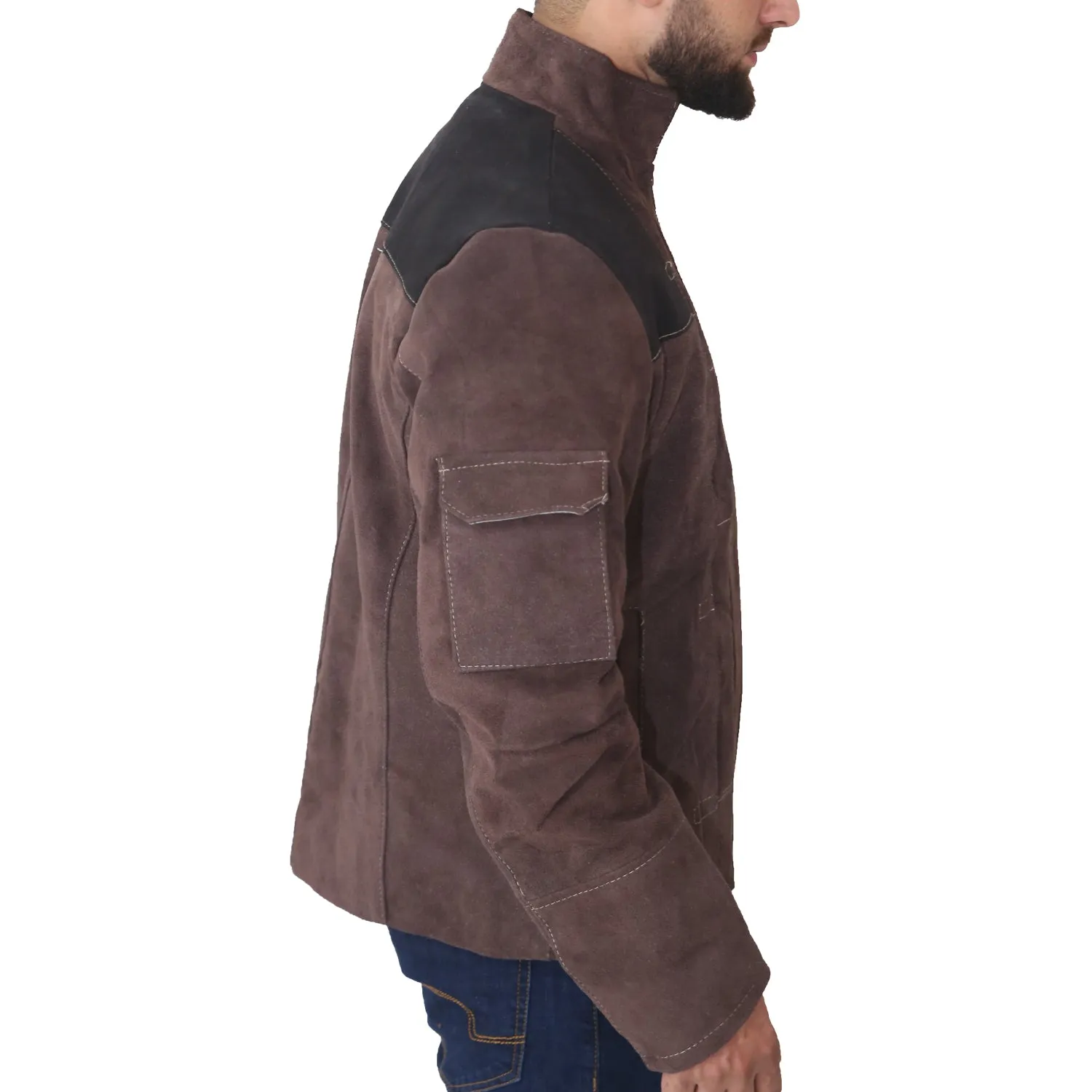 Solo A Star Wars Story Brown Motorcycle Men's Suede Leather Jacket