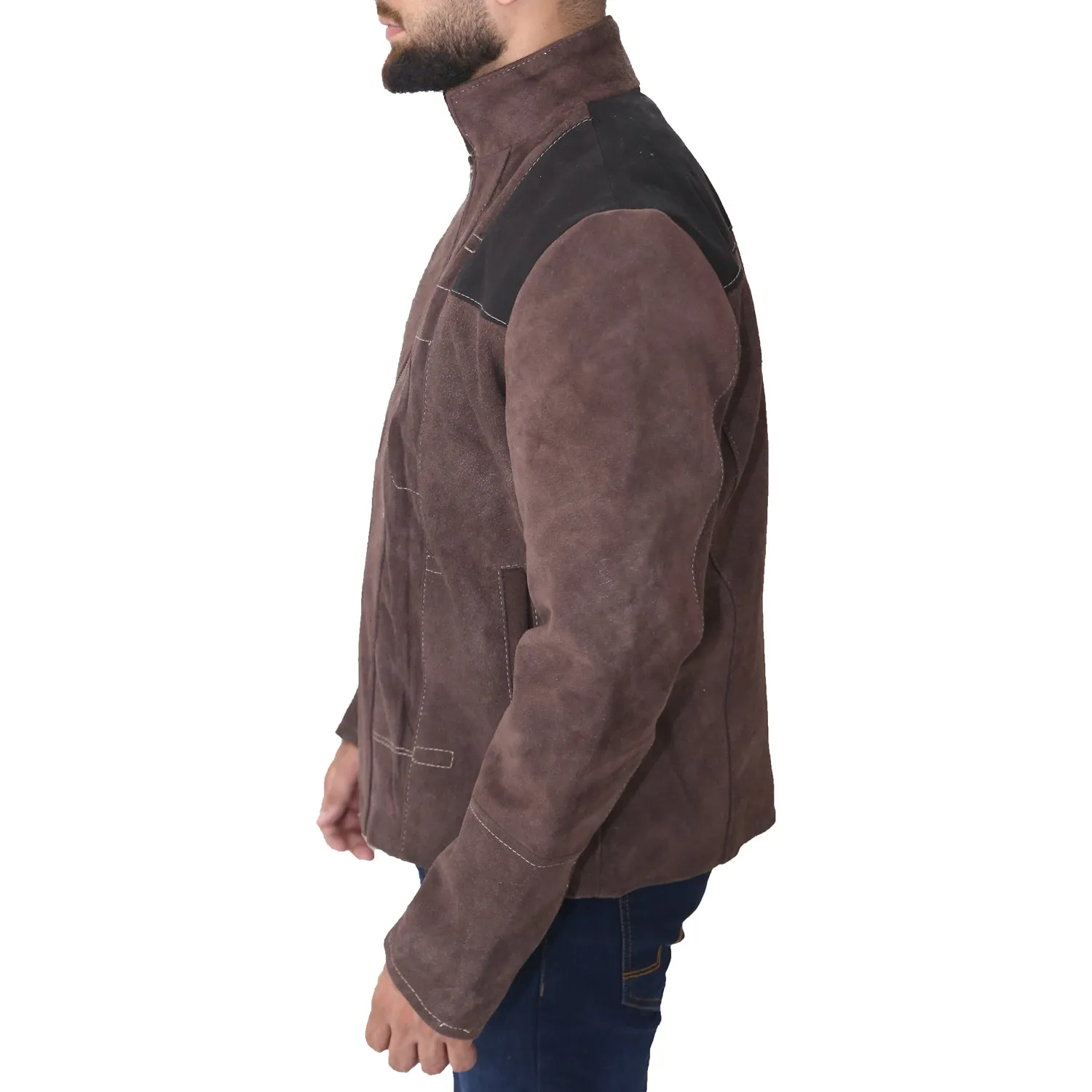 Solo A Star Wars Story Brown Motorcycle Men's Suede Leather Jacket