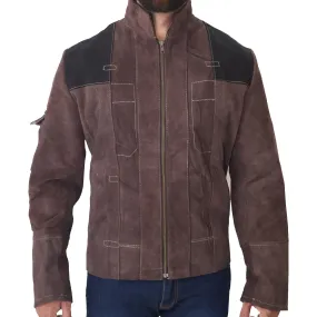 Solo A Star Wars Story Brown Motorcycle Men's Suede Leather Jacket