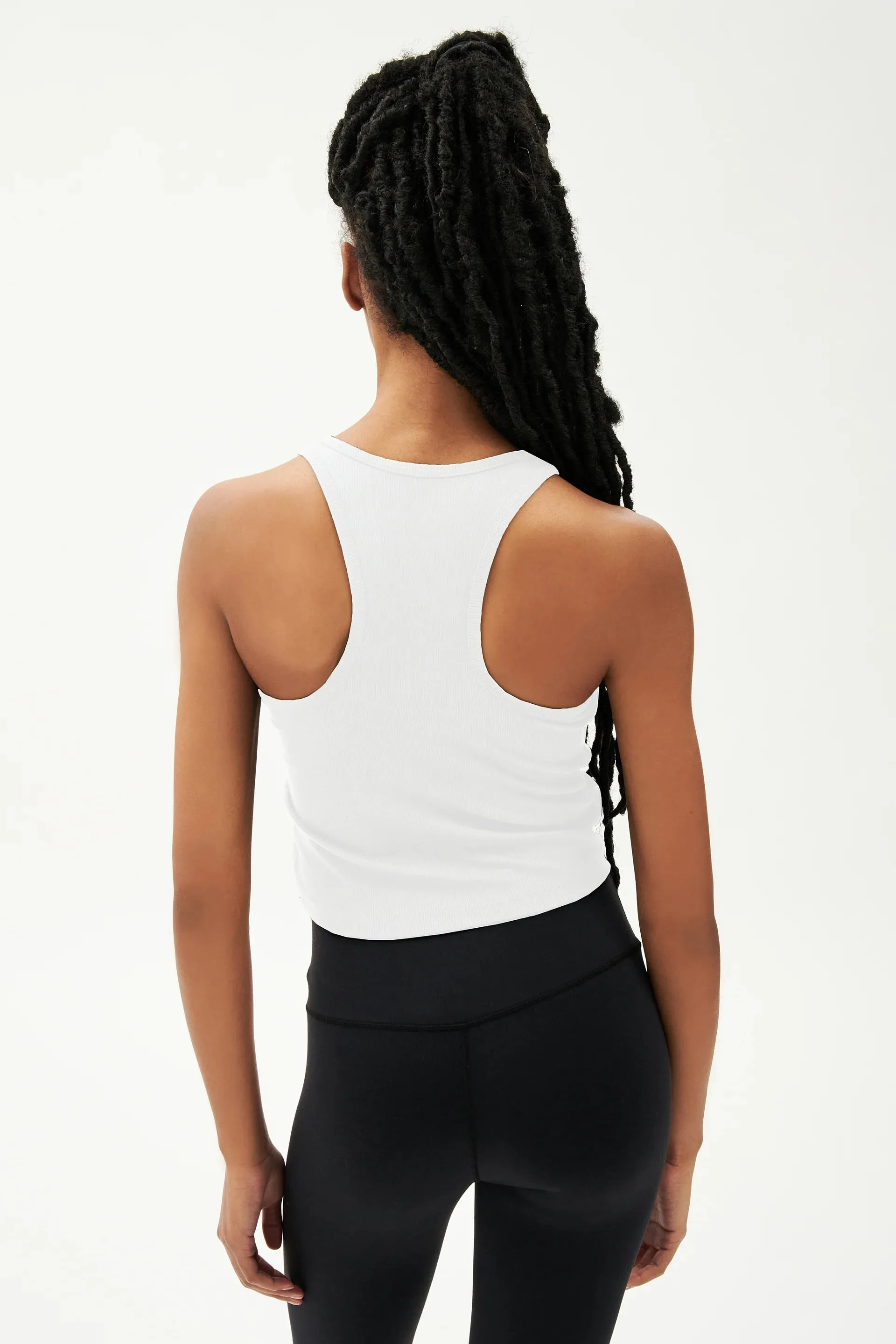 SPLITS59 | Ashby Rib Crop - White