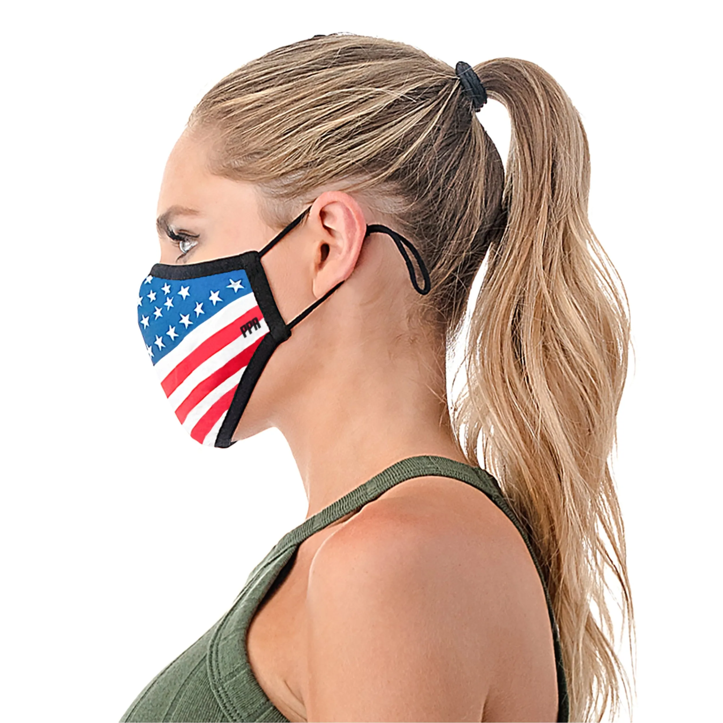 STARS AND STRIPES, U.S. FLAG SILVER-ION FACE MASK