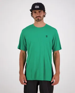 Tarn Merino T-Shirt - Pop Green / Black