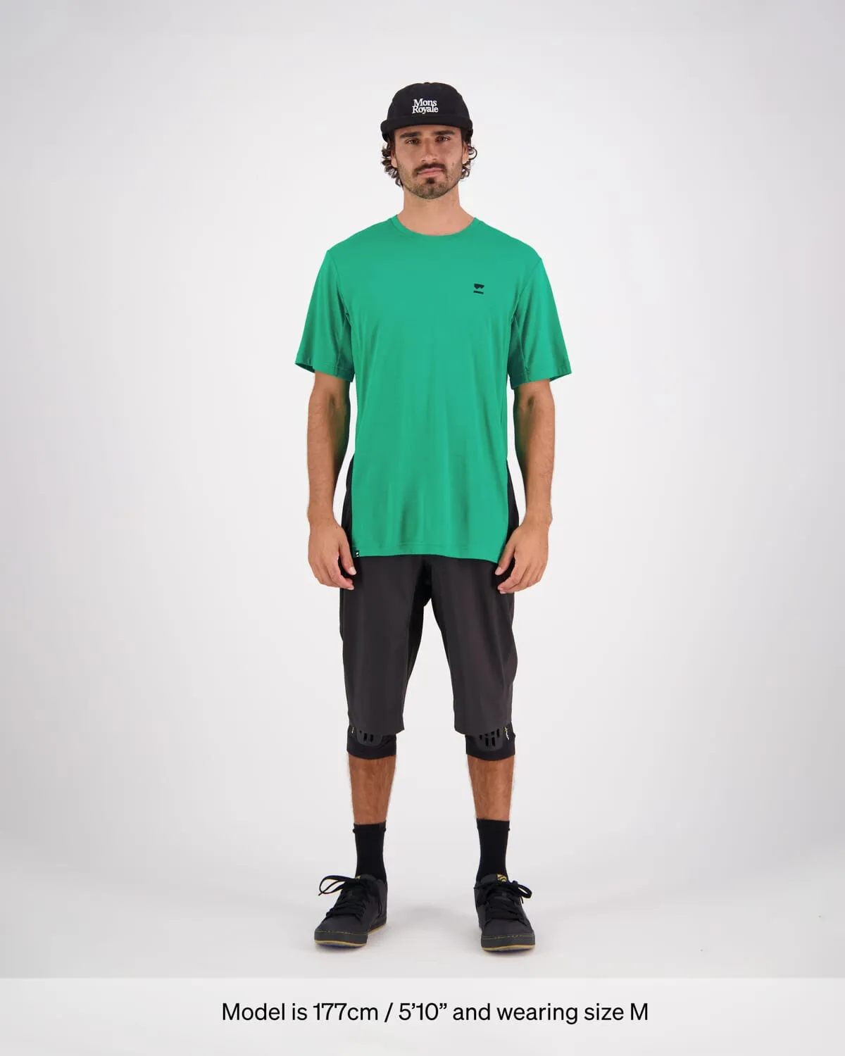 Tarn Merino T-Shirt - Pop Green / Black