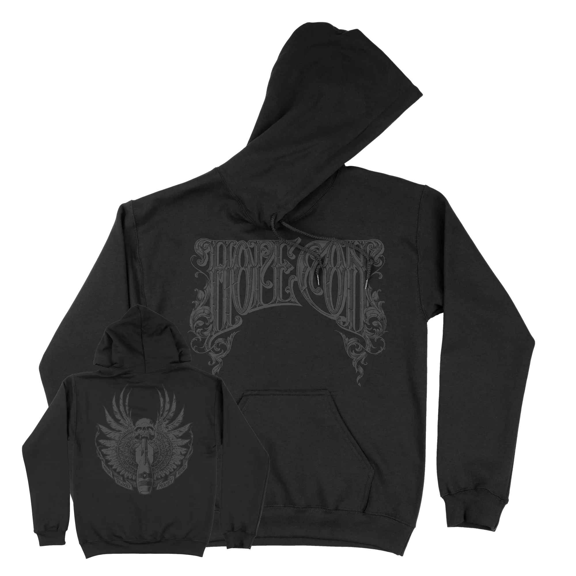 The Hope Conspiracy "Crest: Grey" Black Hooded Sweatshirt