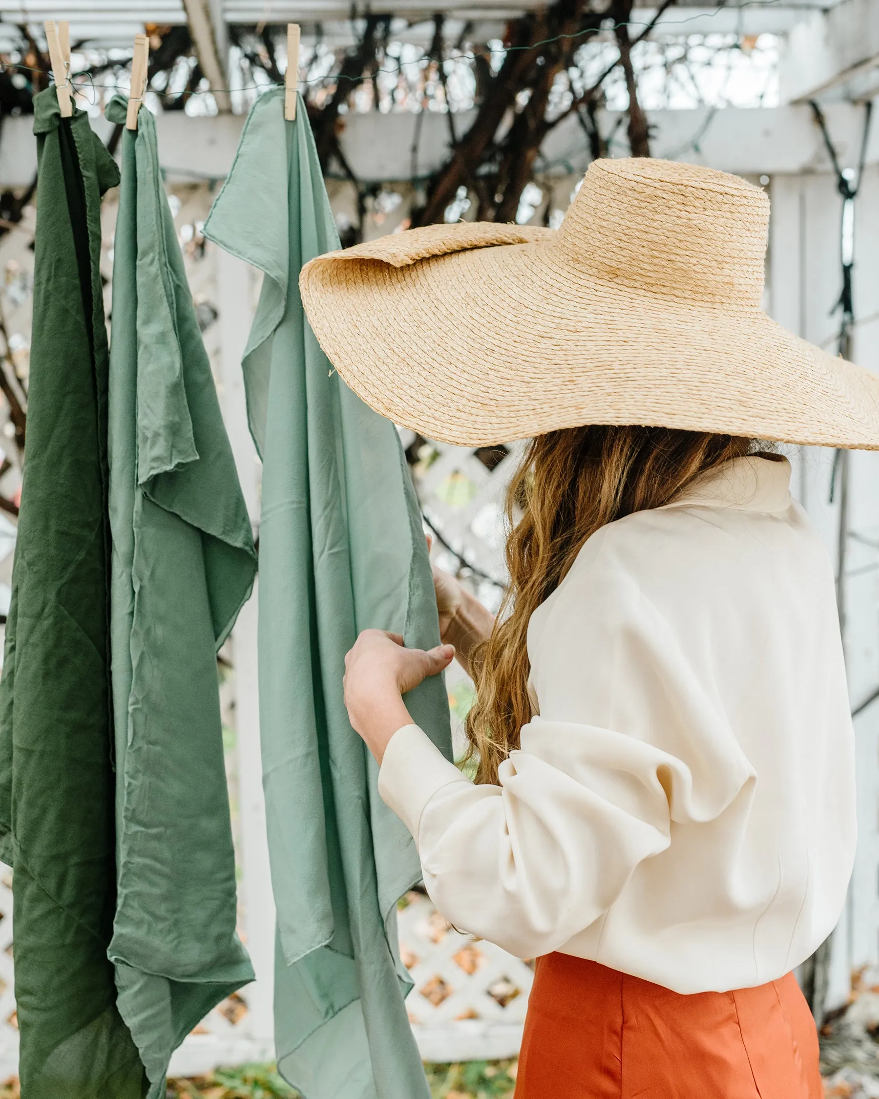 'The Scout' Washable Silk Scarf in Moss