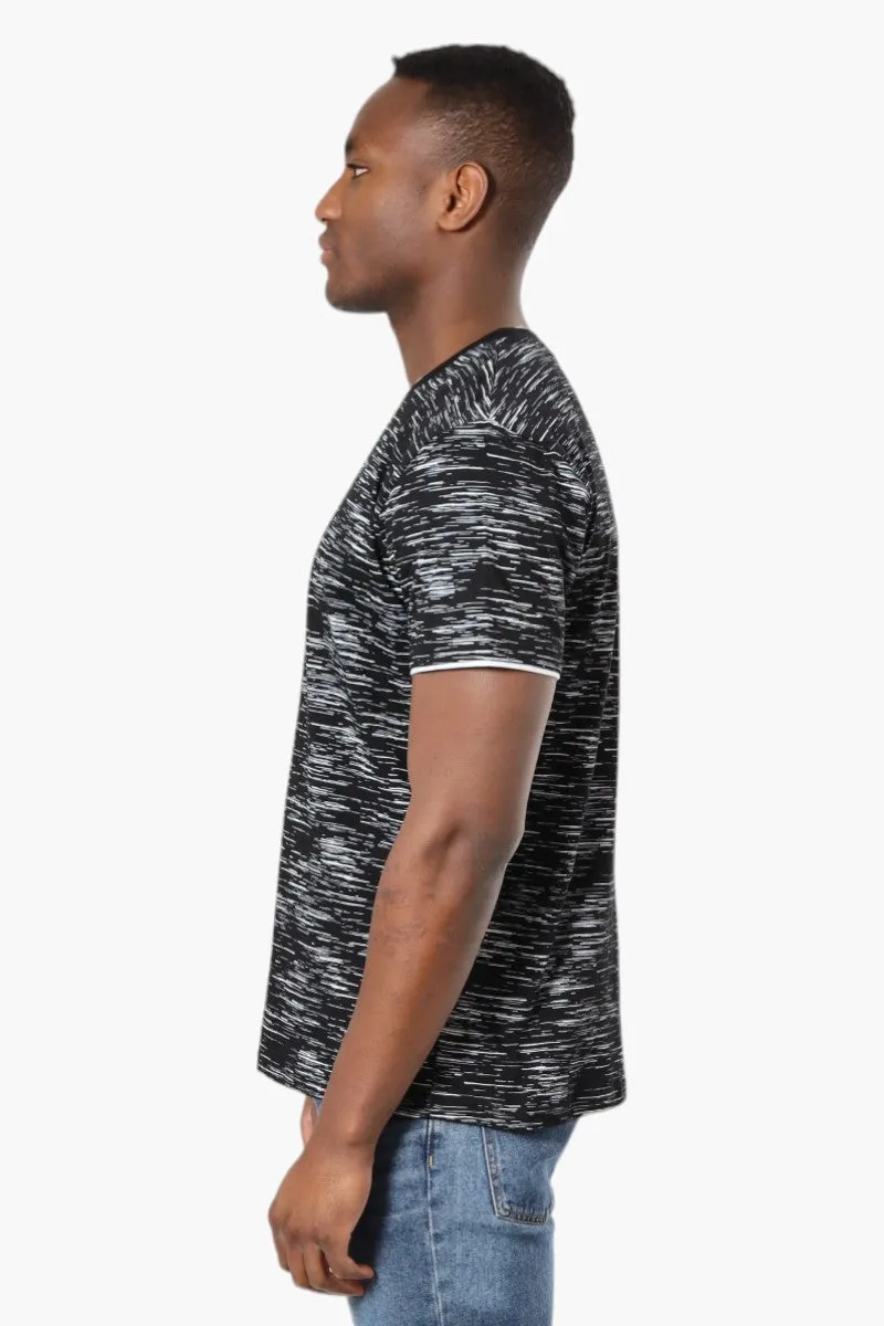 Urbanology Patterned Crewneck Tee - Black