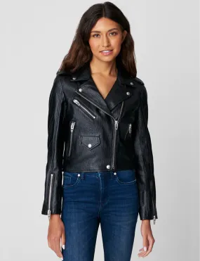 Vegan Leather Moto Jacket, Morning Gram