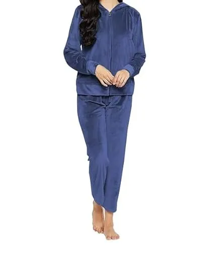 Women's Hooded Woolen Winter Night Suits for Women Size 28,30,32 Color